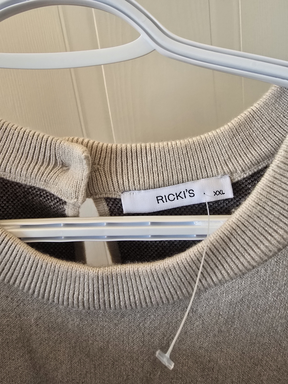 Ricki's Beige Knit Top with Black Floral Accent - Picture 2 of 3